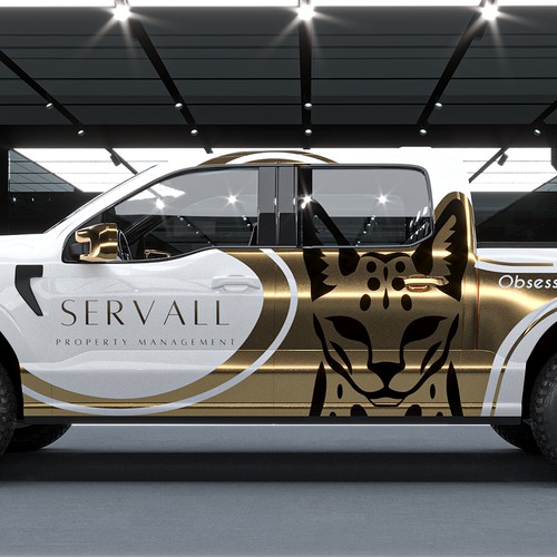 Ford F-150 gold truck wrap