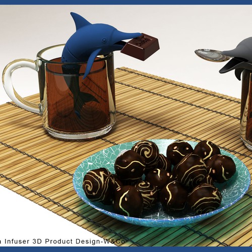 Dolphin Tea Infuser 3D Product Design