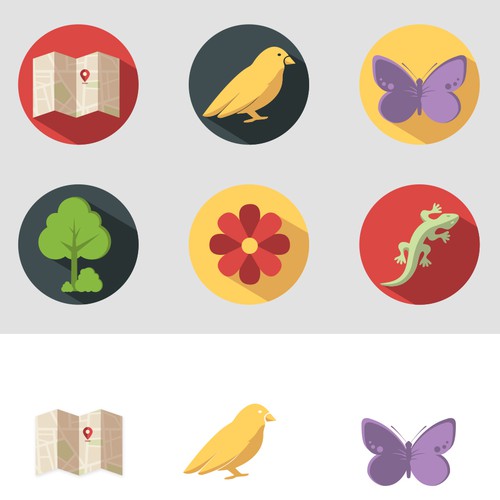 Icons for a nature app