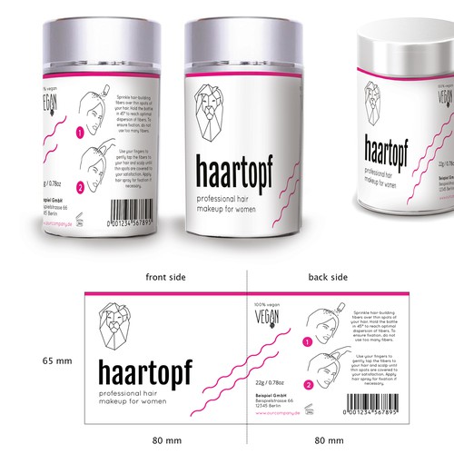 concept for hair product packaging