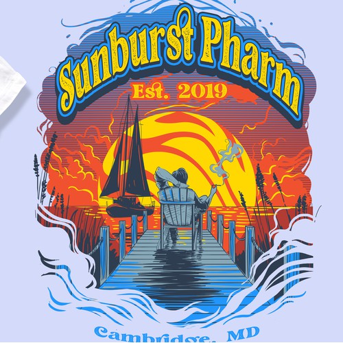 Sunburst Pharm tshirt design 1