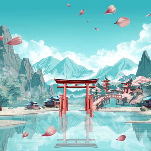 Light Blue Anime-Inspired Mousepad Design