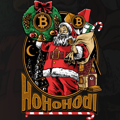Bitcoin Christmas Themed Retro Shirt