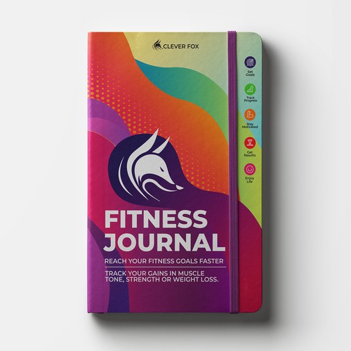 Modern and stylish fitness journal cover
