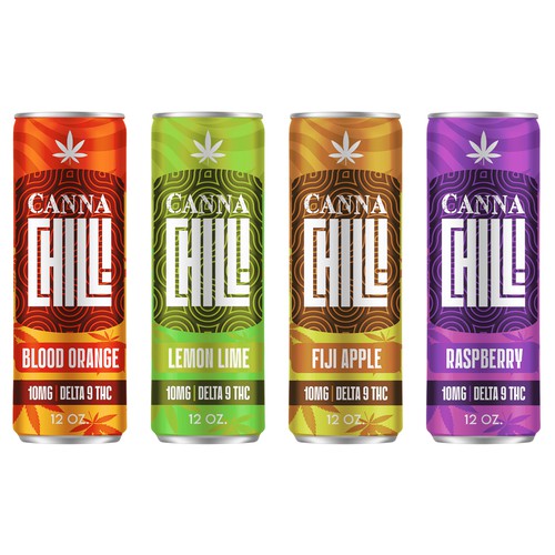 Canna Chill Drinks 12 oz sleek can Designs