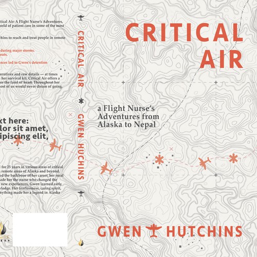 Modern Book Cover for a Flight Nurse's Story.