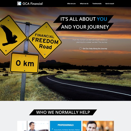 Help GCA Financial with a new website design