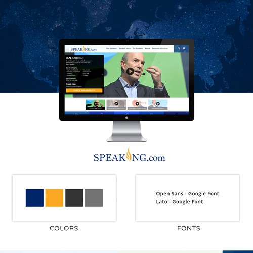 Website UI Redesign For Speaking.com