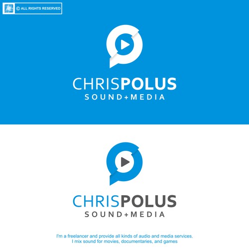 logo for chris polus sound + media