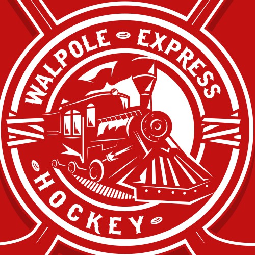 Create a 2 color Train logo for a Hockey Team