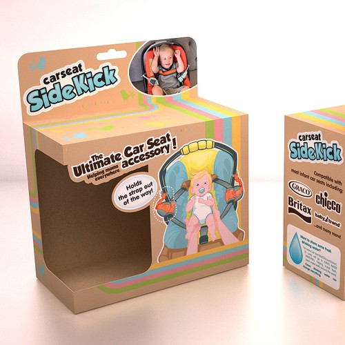 Carseat Sidekick packaging design