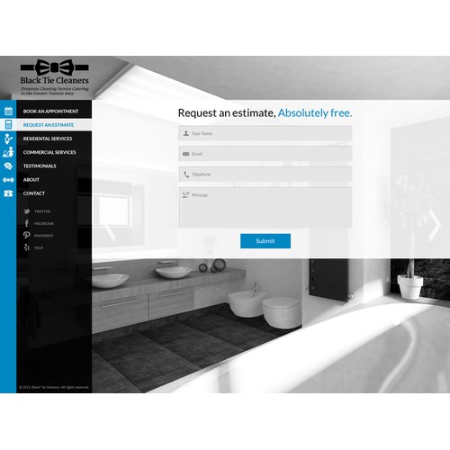 Landing Page Design for Black Tie Cleaners