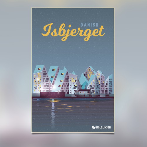 Isbjerget Vintage Travel Poster