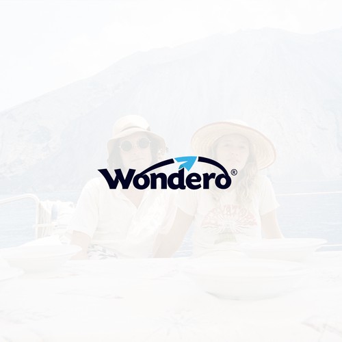 Modern logotype for travel application developer