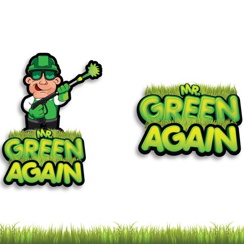 Mr Green Again Lawn Painting Logo