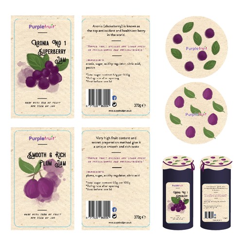 PurpleFruit Jam Label Redesign