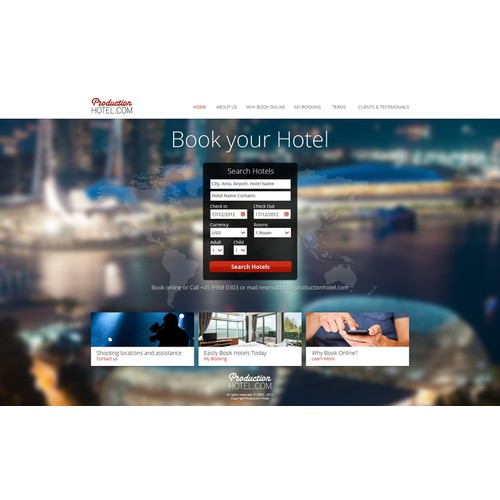 Web design for productionhotel.com