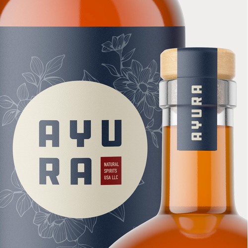 AyuRae Whiskey Label Design