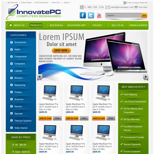 innovatepc.com needs a new website design