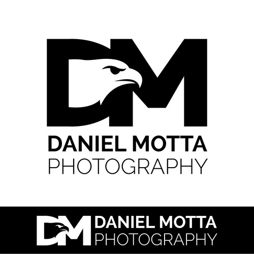 Negative Space Hawk Monogram for Commercial Photographer