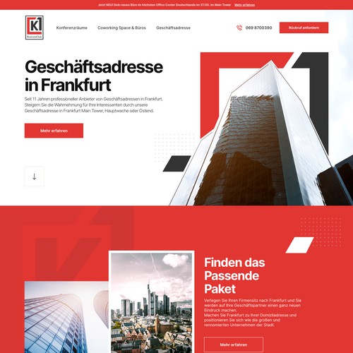 Virtual Office Landingpage