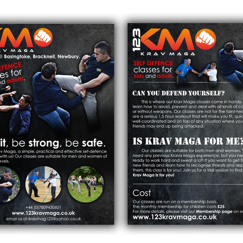 123Krav Maga needs a new postcard, flyer or print