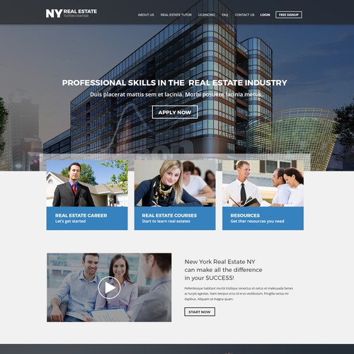 Responsive Website for NY Real Estate Study Guide