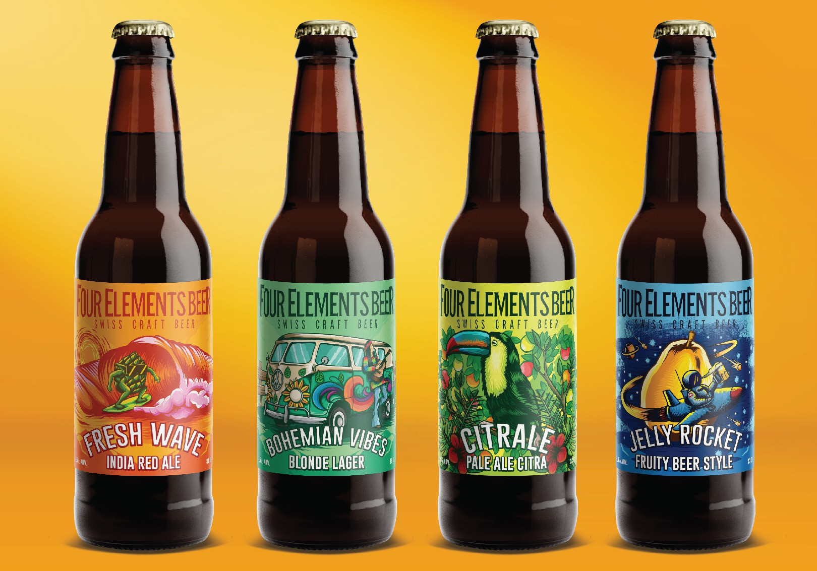 Creation of new label for Swiss Craft Beer ! Dont worry be hoppy !