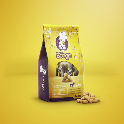 Packaging concept for a dog food.