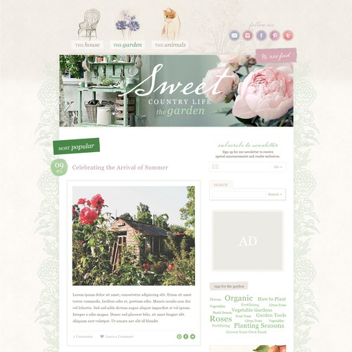 Sweet Country Life Blog Design