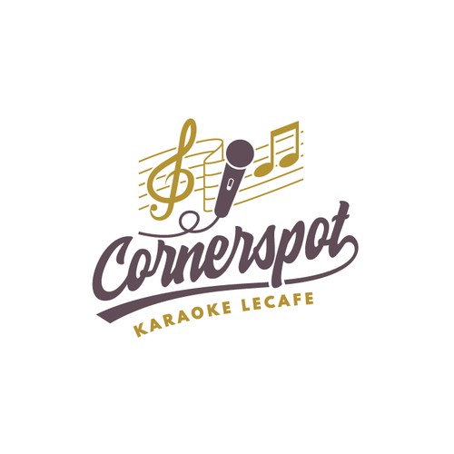 Playful logo for karaoke caffe