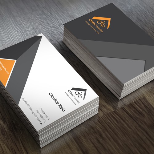 Create a business card for a home design firm