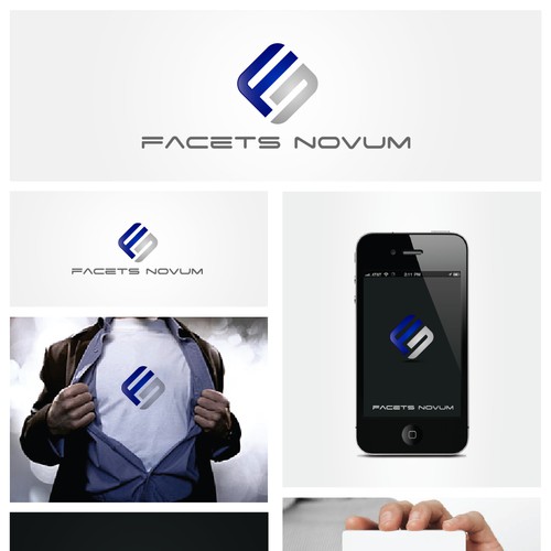 Logo creation for web/mobile app developer: Facets Novum