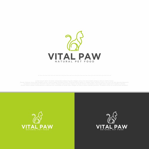 Monoline logo concept for Vital Paw