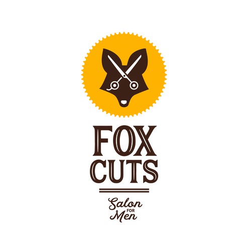 A fox-enabled barber shop logo.