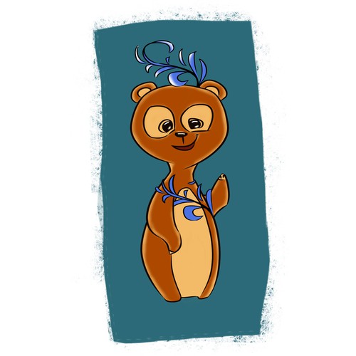 Friendly bear character