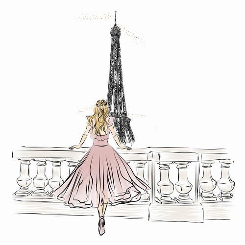 Paris sketch illustration 