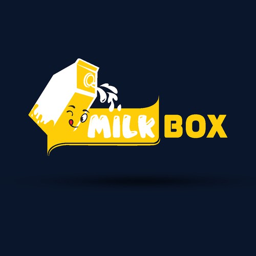 Need a professional yet fun logo for milk tea brand Milk Box