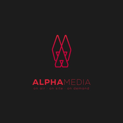 Dog Head Logo For Alpha Media