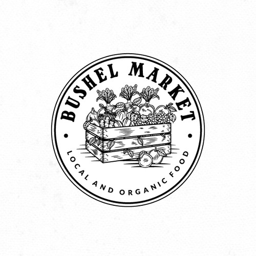 Vintage logo for fresh food market logo