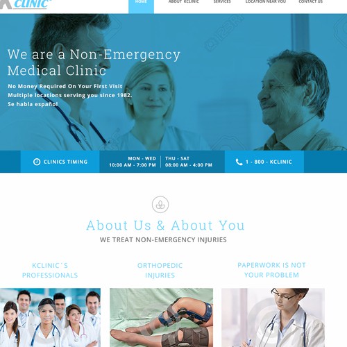 Create a website for a Medical Clinic