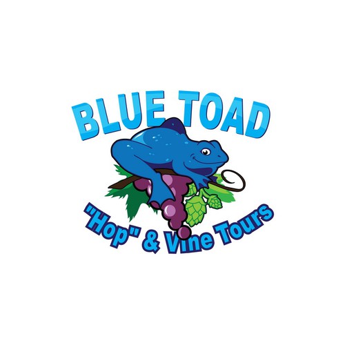 Create the next logo for Blue Toad "Hop" & Vine Tours
