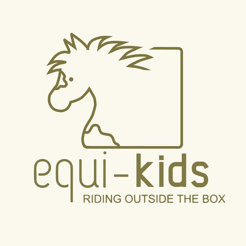 Logo concept for children horse riding school