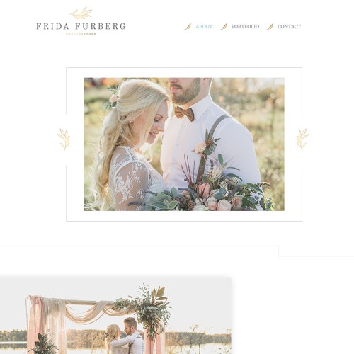 Site design concept for Photographer portfolio