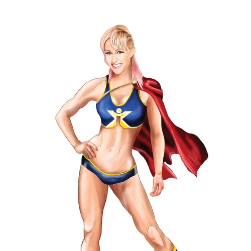 Super Hero Mascot for Instructor X - Fitness Training Program!!