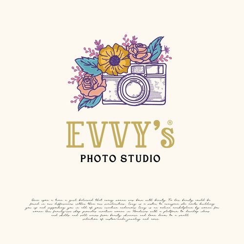 Evvys Photo shudio Hand drawn logo
