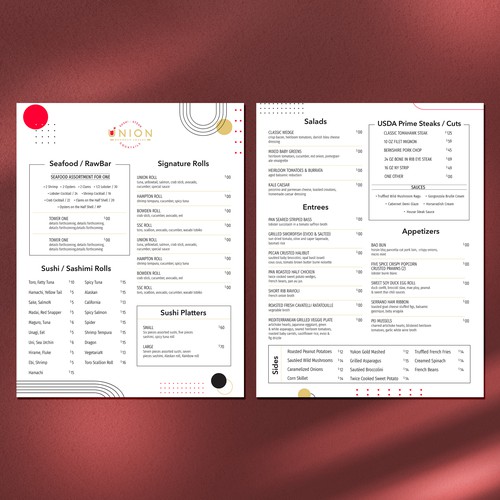 Menu Design