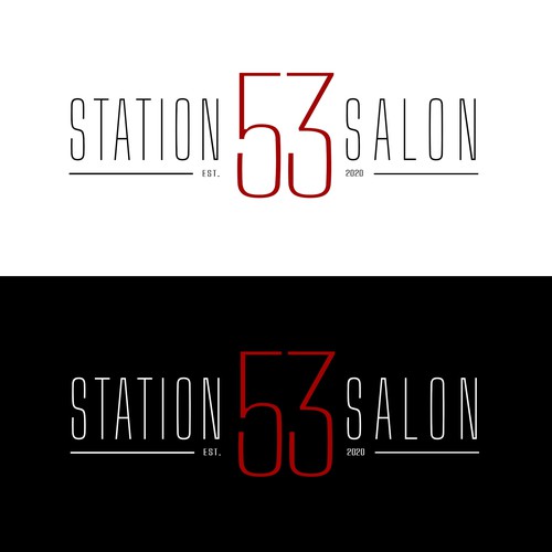 Simplistic "fire station" logo for a new salon