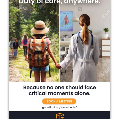 Ad for medical assistance service for outdoor school trips
