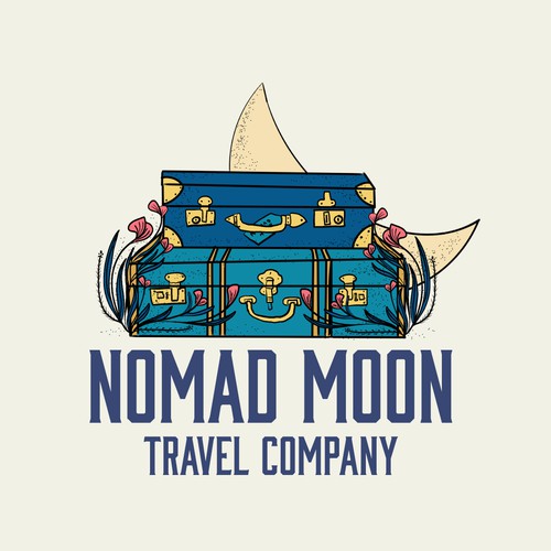 Hand-drawn logo for travel company